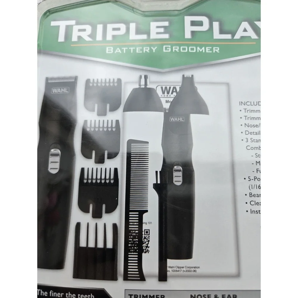 WAHL Triple Play 3 In 1 Groomer Kit For Beards, Nose & Ears New Factory Sealed.